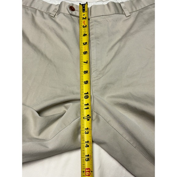Brooks Brothers Mens Cotton Dress Pants Beige Flat Front Chinos W36‎ L30 - Picture 9 of 12